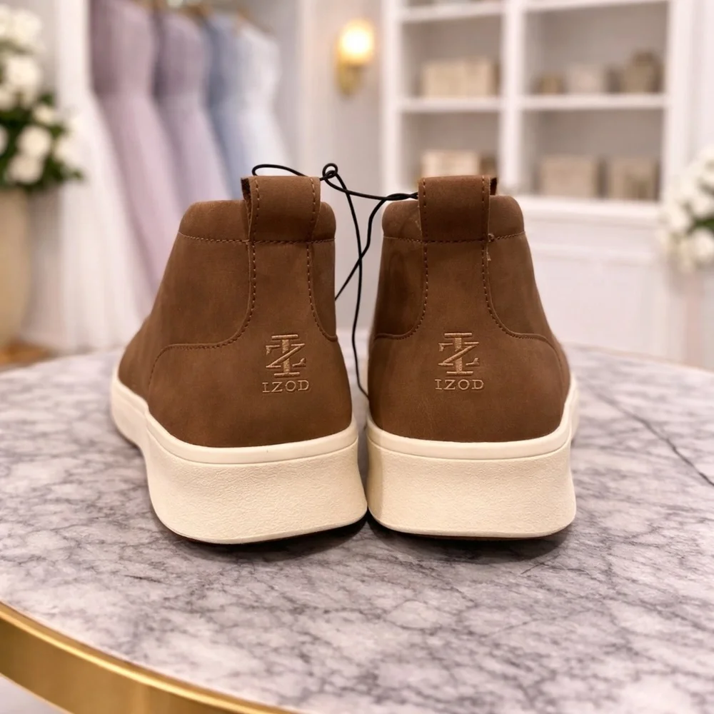 IZOD Palmer Brown Chukka Sneakers Men’s 11 Casual Minimal Lace Up Shoes NIB